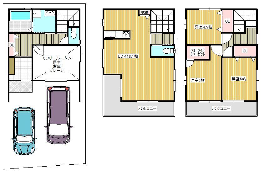 Floor plan. 27,800,000 yen, 4LDK, Land area 79.33 sq m , Building area 103.88 sq m
