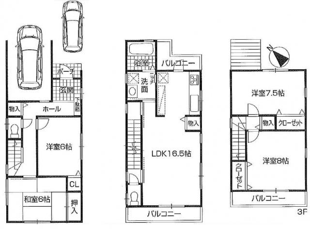 Floor plan. 29,800,000 yen, 4LDK, Land area 85.83 sq m , Building area 117.45 sq m