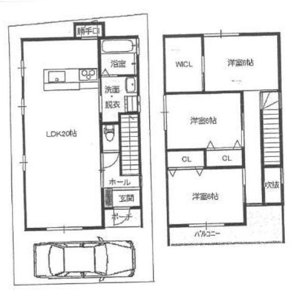 Floor plan. 33,800,000 yen, 3LDK, Land area 82.68 sq m , Building area 92.34 sq m