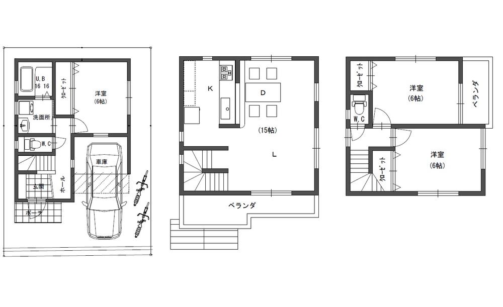 Floor plan. Price 23,900,000 yen, 3LDK, Land area 70.51 sq m , Building area 91.39 sq m