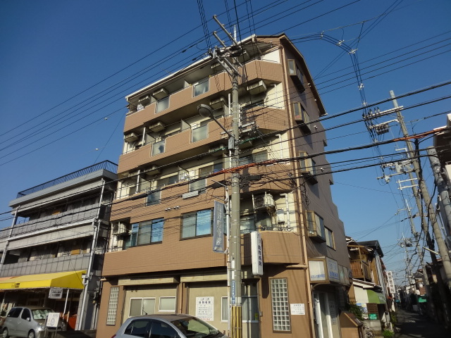 Building appearance. Appearance tiled sunny beautiful apartment