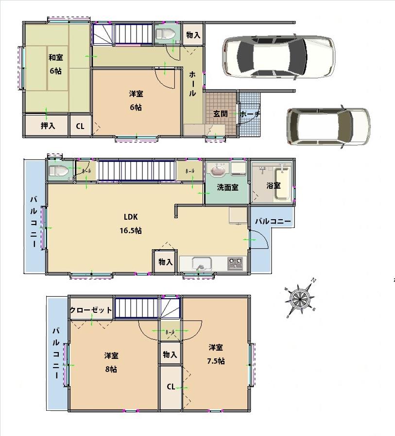 Floor plan. 29,800,000 yen, 4LDK, Land area 95.83 sq m , If the building area 117.45 sq m drawings and the present situation is different, we will consider it as present condition priority.