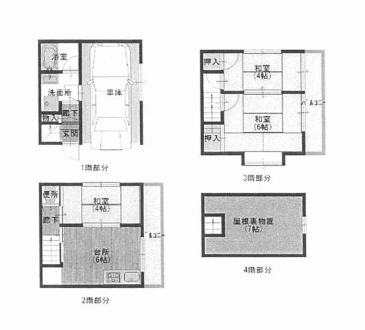 Floor plan. 9.8 million yen, 3DK, Land area 23.42 sq m , Building area 60.75 sq m Floor