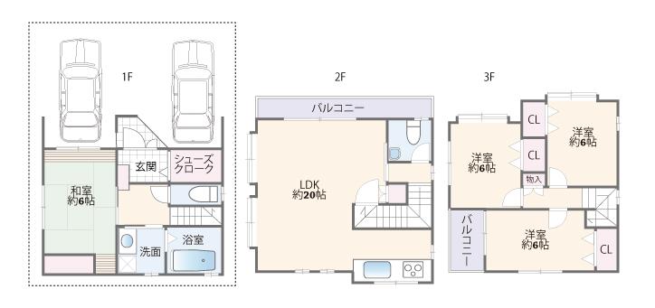 Floor plan. 33,800,000 yen, 4LDK, Land area 82.58 sq m , Building area 110.96 sq m