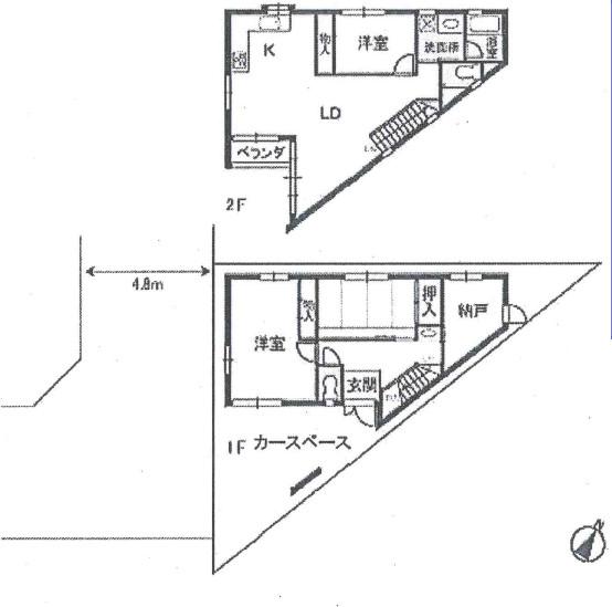 Floor plan. 16.8 million yen, 4LDK, Land area 81.85 sq m , Building area 89.52 sq m