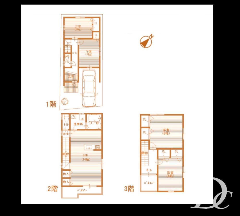 Floor plan. 29,800,000 yen, 4LDK, Land area 70 sq m , Building area 110.95 sq m