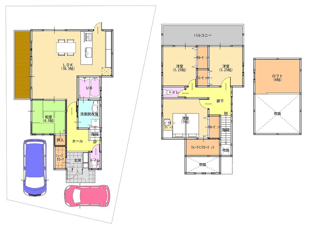 Floor plan. In all sections "more than 40 square meters", Between the neighbor is "3m or more"!