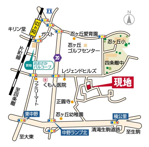 Local guide map. Local guidance view