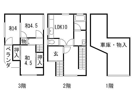 Floor plan. 8.8 million yen, 3LDK+S, Land area 38.69 sq m , Building area 74.19 sq m