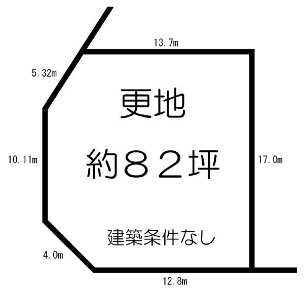 Compartment figure. Land price 26,800,000 yen, Land area 271.17 sq m