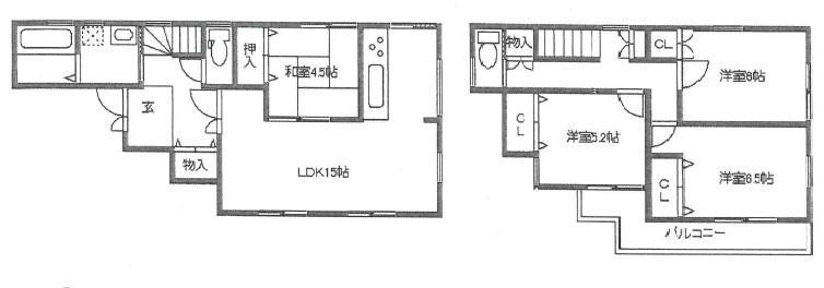 Floor plan. 29,800,000 yen, 4LDK, Land area 96.71 sq m , Building area 93.65 sq m 4LDK + is a floor plan of the garage