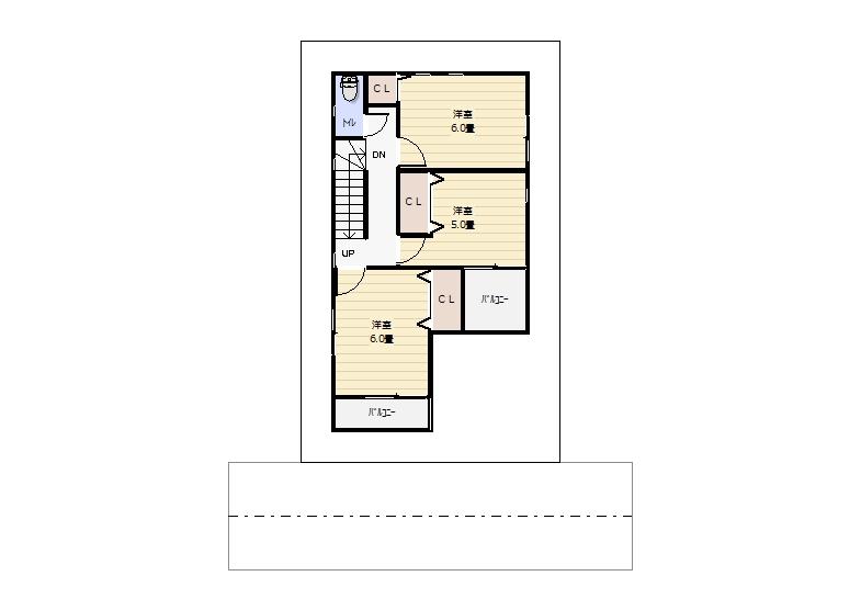 Floor plan. 29,800,000 yen, 4LDK, Land area 68.45 sq m , Building area 96.39 sq m 2-floor plan view