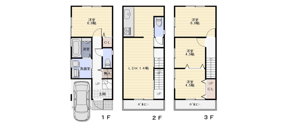 Floor plan. 31,800,000 yen, 4LDK, Land area 49.18 sq m , Building area 89.68 sq m