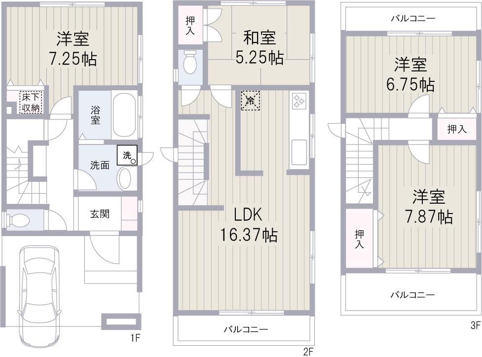 Floor plan. 31,800,000 yen, 4LDK, Land area 74.26 sq m , Building area 112.09 sq m