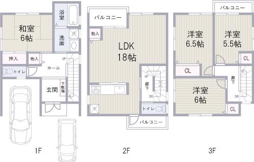 Floor plan. 35,800,000 yen, 4LDK, Land area 79.61 sq m , Building area 112.59 sq m