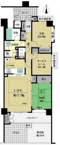Floor plan. 2LDK+S, Price 23.5 million yen, Occupied area 77.05 sq m , Balcony area 9.85 sq m