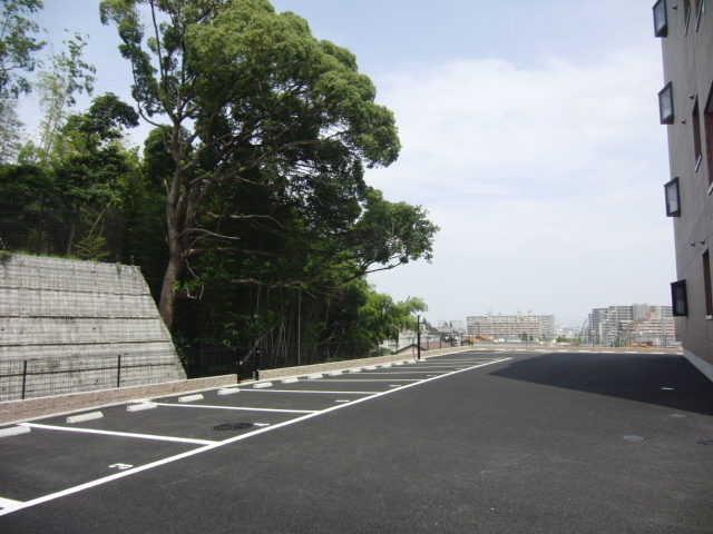 Parking lot. This spacious grounds