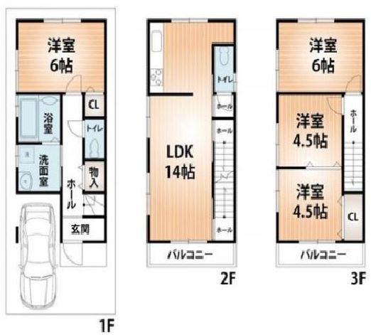Floor plan. 31,800,000 yen, 4LDK, Land area 49.18 sq m , Building area 89.68 sq m