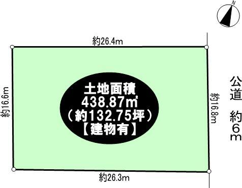 Compartment figure. Land price 95 million yen, Land area 438.87 sq m