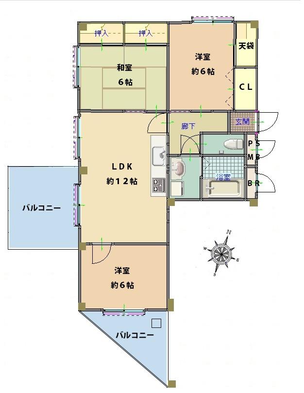 Floor plan. 3LDK, Price 12.9 million yen, Footprint 76.2 sq m , If the balcony area 20.21 sq m drawings and the present situation is different, we will consider it as present condition priority.