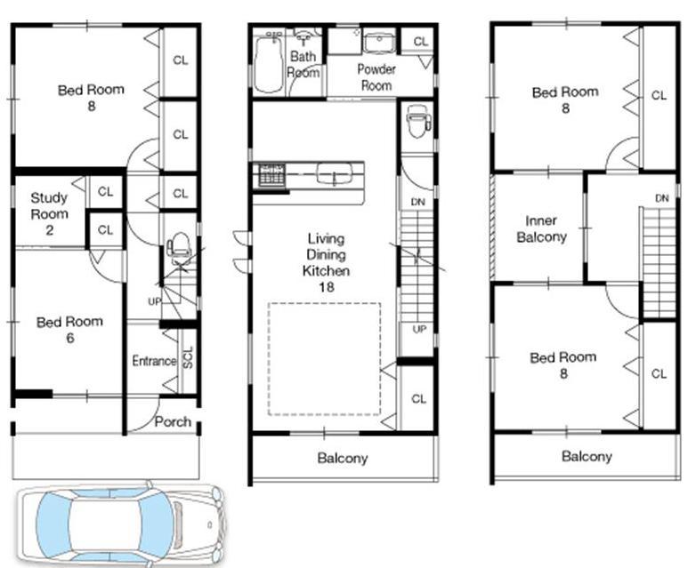 Compartment figure. Development total area 1901.47 sq m