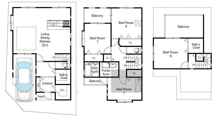 Building plan example (floor plan). Development total area 1901.47 sq m