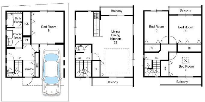 Building plan example (floor plan). Development total area 1901.47 sq m