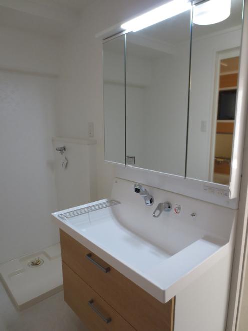 Wash basin, toilet. Interior