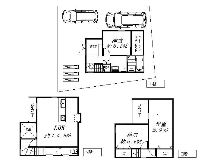 Floor plan. 28,300,000 yen, 3LDK, Land area 86.2 sq m , Building area 96.95 sq m