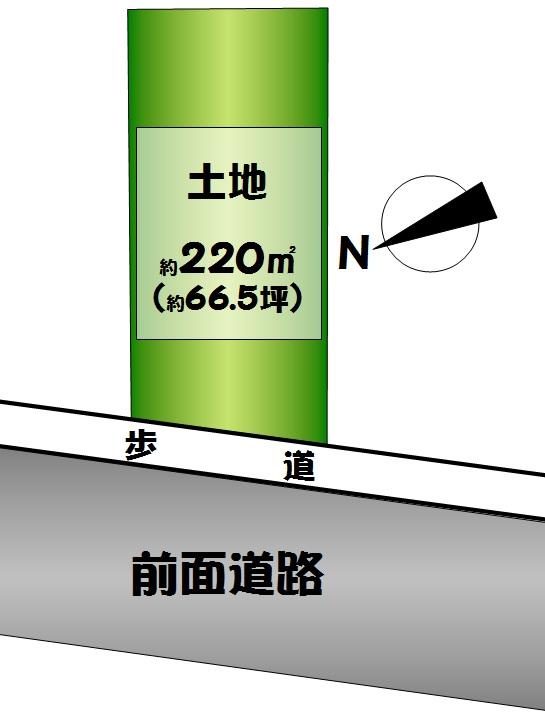 Compartment figure. Land price 49,800,000 yen, Land area 220 sq m