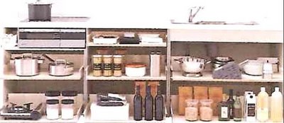 Kitchen. Of large capacity slide cabinet Equipped with a self-closing function