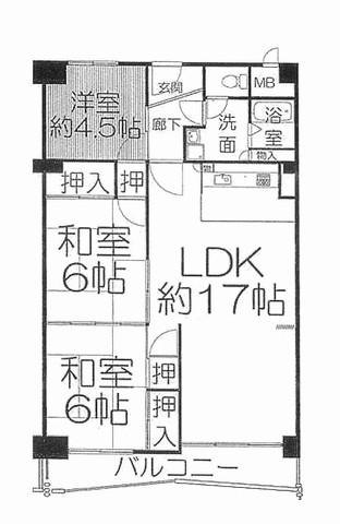 Floor plan. 3LDK, Price 10.8 million yen, Occupied area 71.04 sq m , Balcony area 6.98 sq m Floor