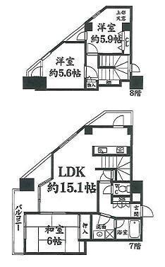 Floor plan. 3LDK, Price 19,800,000 yen, Footprint 74.6 sq m , Balcony area 8.93 sq m