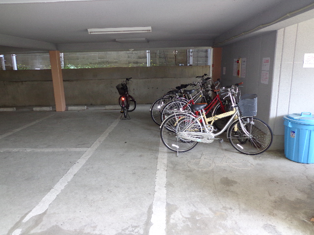 Parking lot. Wide space bike that also parked possible