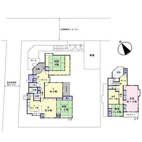 Floor plan. 73,500,000 yen, 4LDK + S (storeroom), Land area 353.09 sq m , Building area 167.11 sq m