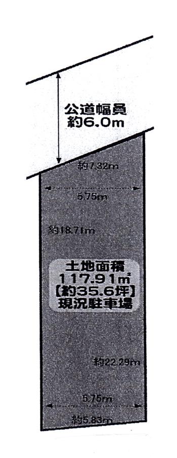 Compartment figure. Land price 29,800,000 yen, Land area 117.91 sq m