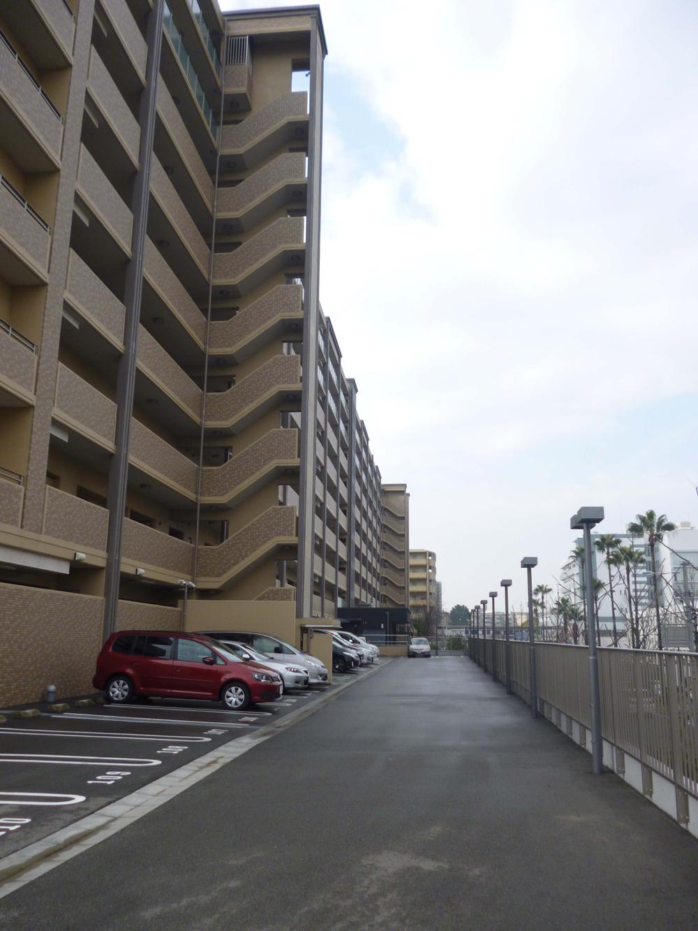 Parking lot. Outdoor parking lot