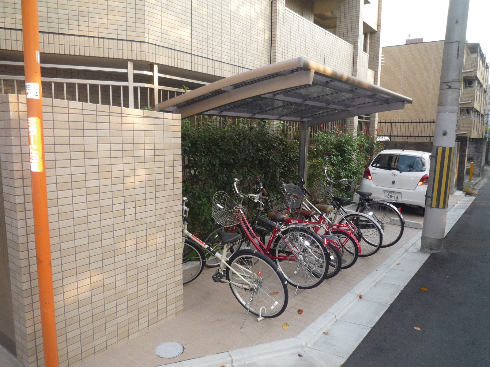 Other common areas. Bicycle storage is also firmly on-site waste storage is enhanced!