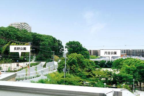 View photos from the local. Nagano Park and Shakutani park in front of the eye. The possess a vista of far is, Since this land is in the Senri hills.