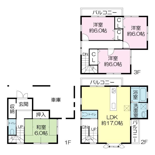 Floor plan. 38,800,000 yen, 4LDK, Land area 86.87 sq m , Building area 115.47 sq m