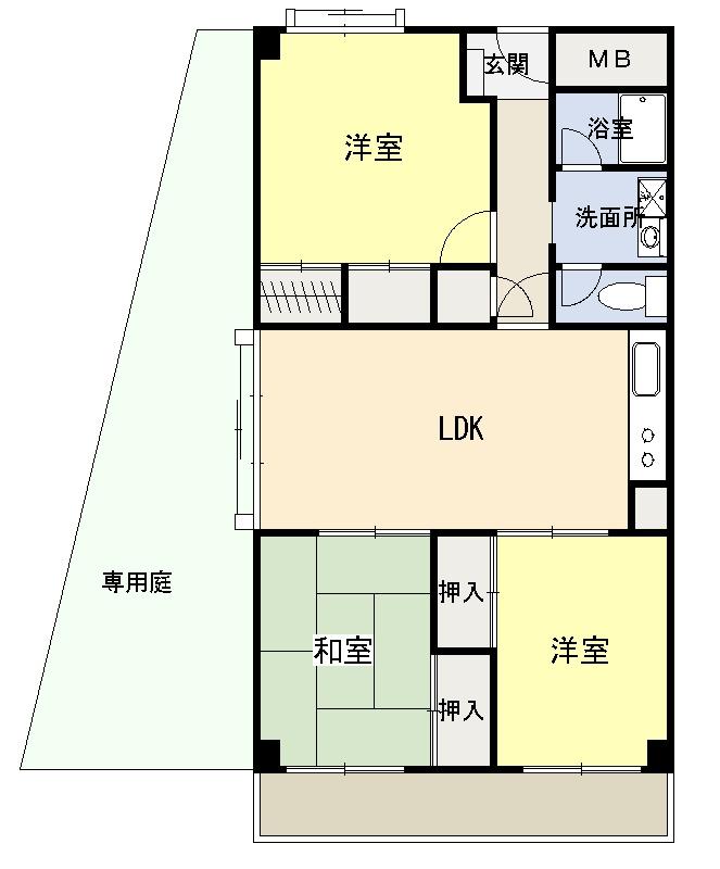 Floor plan. 3LDK, Price 10.8 million yen, Occupied area 74.75 sq m , Balcony area 7.8 sq m