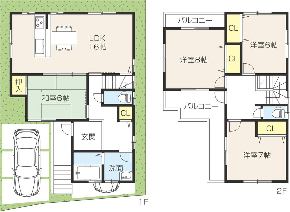 Floor plan. (Senriyamanishi No. 2 locations), Price 42,800,000 yen, 4LDK, Land area 100.44 sq m , Building area 120.15 sq m