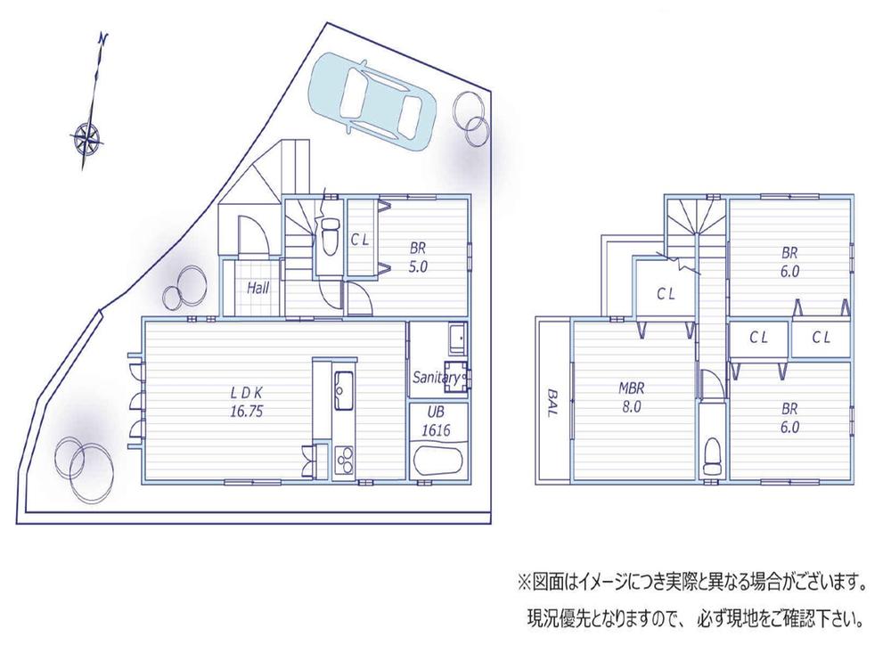 Floor plan. 44,800,000 yen, 4LDK, Land area 105 sq m , Also excellent storage with a building area of ​​95.98 sq m WIC! !