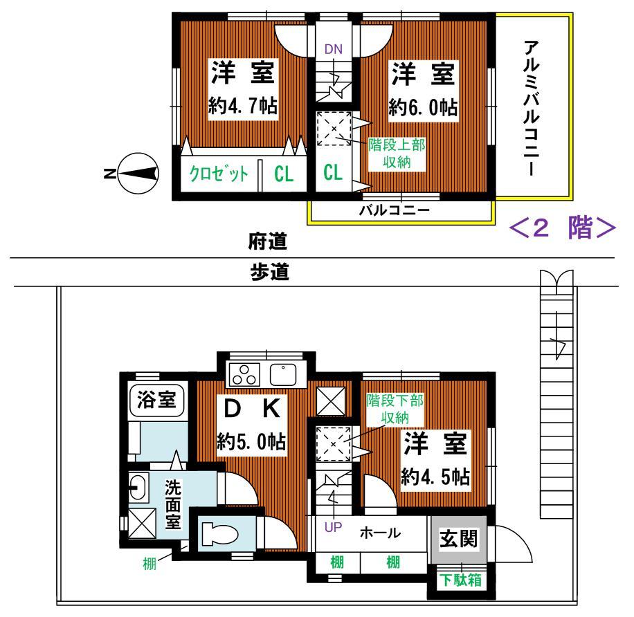 Floor plan. 22,800,000 yen, 3DK, Land area 51 sq m , Building area 51.57 sq m