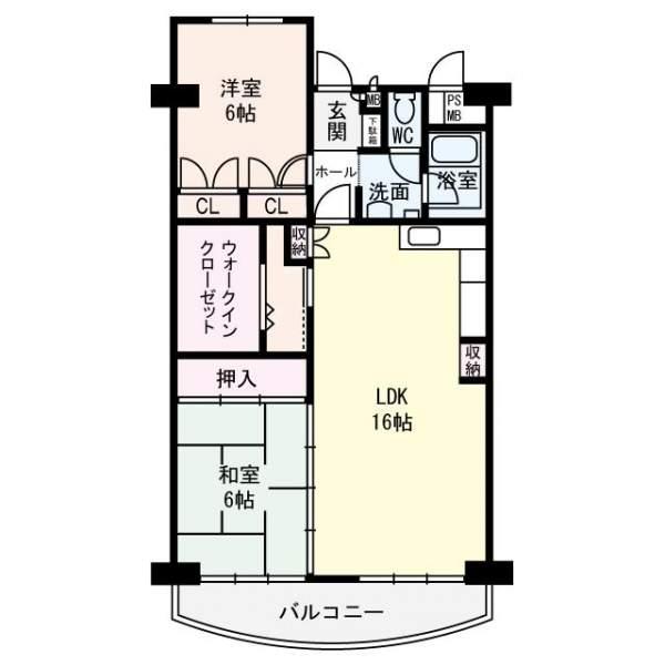 Floor plan. 2LDK+S, Price 15.8 million yen, Occupied area 70.94 sq m , Balcony area 8.69 sq m abundant storage space