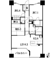 Floor: 3LDK, occupied area: 79.58 sq m, Price: 40.2 million yen