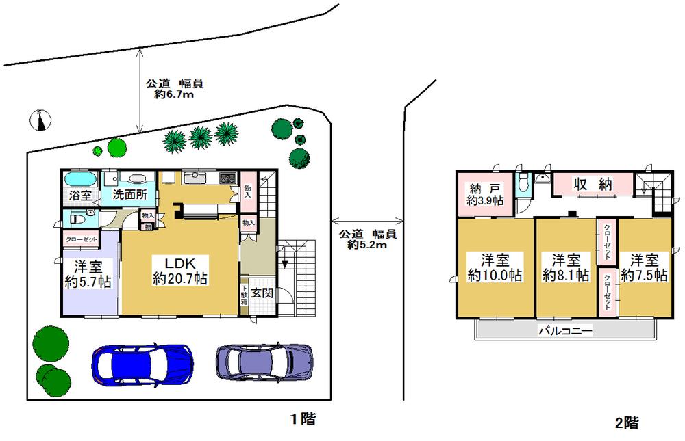 Floor plan. 68,800,000 yen, 4LDK + S (storeroom), Land area 202.91 sq m , Building area 151.62 sq m floor plan
