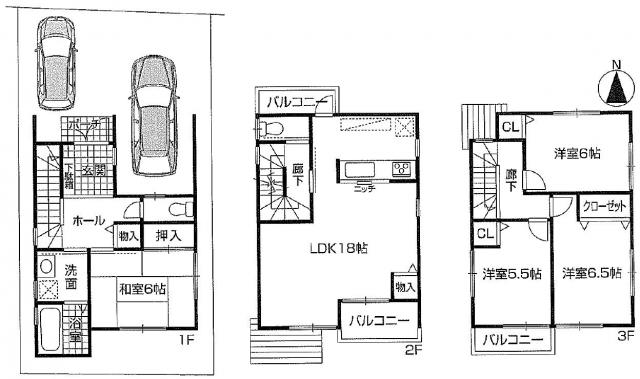 Floor plan. 35,800,000 yen, 4LDK, Land area 79.61 sq m , Building area 112.59 sq m