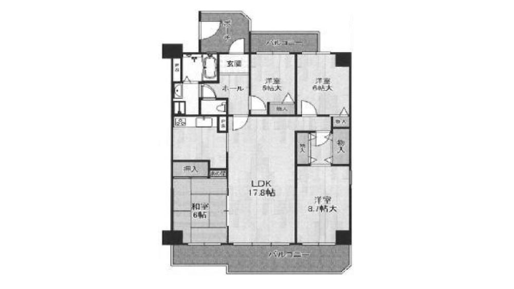 Floor plan. 4LDK, Price 25,800,000 yen, Occupied area 94.63 sq m , Balcony area 16.6 sq m