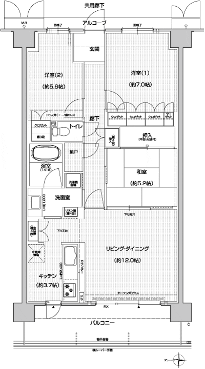 Floor: 3LDK, occupied area: 78.39 sq m, Price: 31.4 million yen